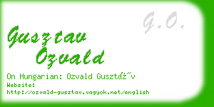 gusztav ozvald business card